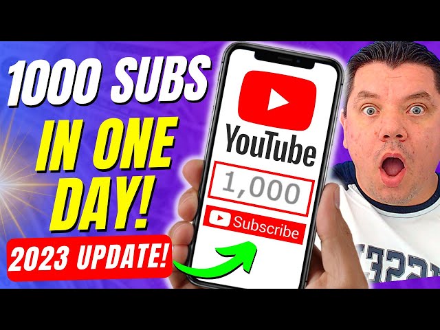 How To Get 1000 Subscribers on YouTube in ONE DAY (2023 Update) class=