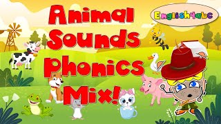 Animal Sounds / pig, cow, cat, dog, duck, mouse, bee, frog / Phonics Mix! screenshot 5