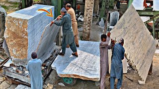 Modren Techniques How Huge Stone  Cutting Process In Factory Mass Production