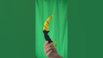cómo hacer un cuchillo de papel KARAMBIT DIENTE DE TIGRE cs:go