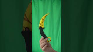 cómo hacer un cuchillo de papel KARAMBIT DIENTE DE TIGRE cs:go