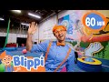 Blippi Learns Tricks at the Circus Center | Blippi | Funny Cartoons & Songs for Kids