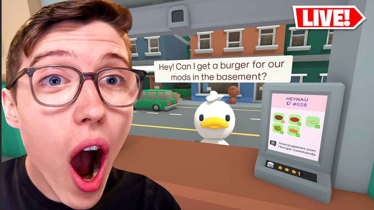 🔴LIVE - COOKING UP SOME BURGERS IN BURGIE!