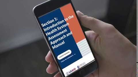 USAID The Health System Assessment Approach Manual