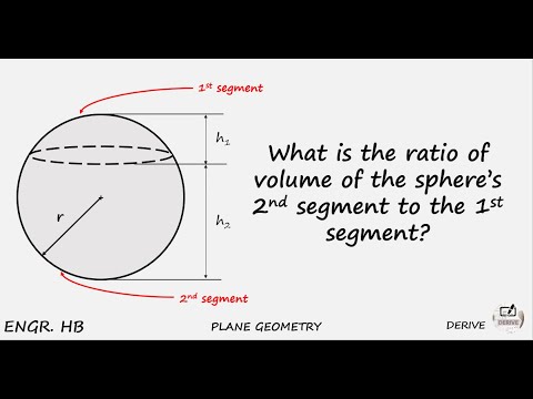 Ratio of Volume of 2 Segment of Sphere