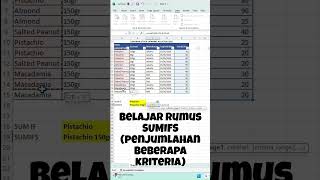 Belajar Rumus SUMIFS (Penjumlahan Beberapa Kriteria) #excel #exceltips #microsoftexcel