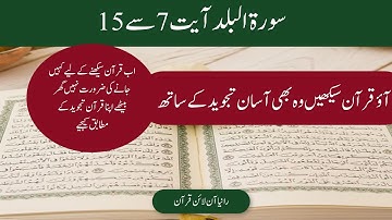 Surah Al Balad  سورة البلد Part 2 Ayat 7-15 | Surah Balad |Surah Holy Quran | Chapter 90