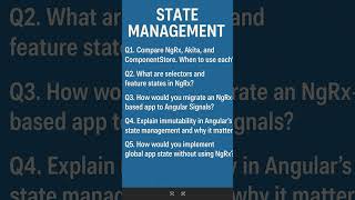 Interview Questions for "State Management (NGRX)" in Angular #angular
