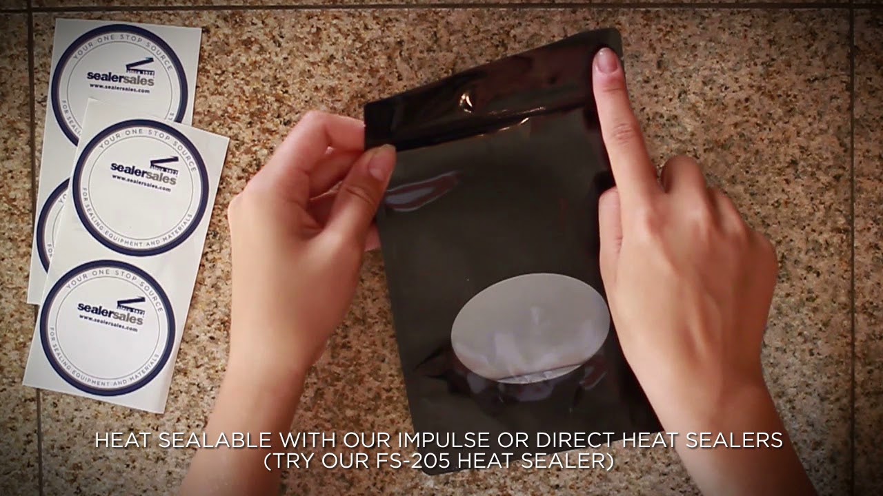 Sealer Sales Oval Window Stand Up Pouches