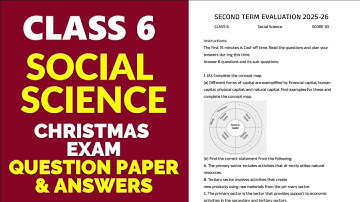 Class 6 Social Science | Christmas Exam  Dec 2025 | Model Question Paper and Answer Key | Mal & Eng