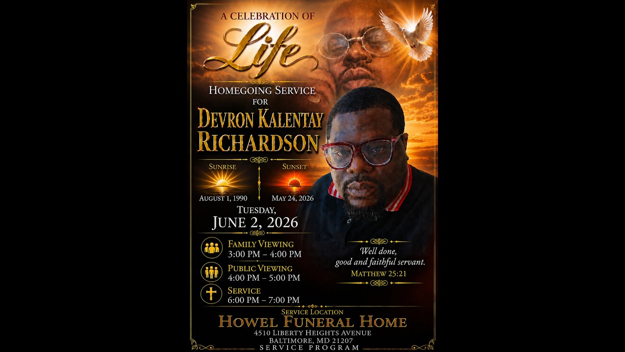 The Celebration Of Life For Devron Kalentay Richardson