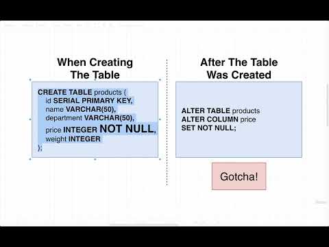 Solving a Gotcha with Null Constraints