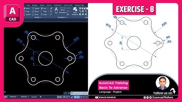 AutoCAD Exercise 8 – Step-by-Step 2D Drawing Tutorial for Beginners