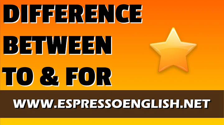 Prepositions in English: Difference between TO and FOR