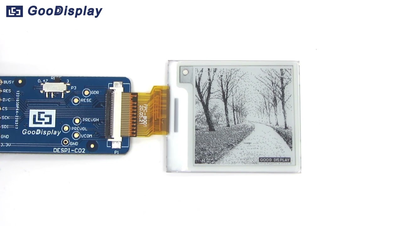 FAST REFRESH, 1.54 inch e-paper display black and white, 200x200, 