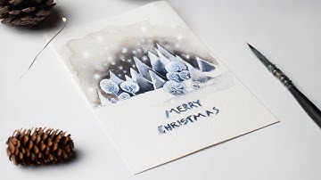 Easy Watercolor Christmas Card Tutorial for Beginners