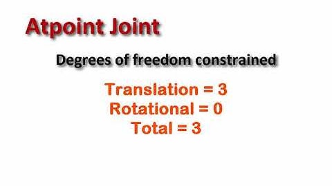 NX: Motion Simulation | Constrained DOFs of Joints