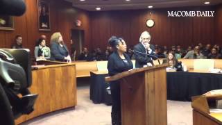 Denise Higgins, the mother of backpage.com murder victim Vernithea McCrary, speaks at the sentencing