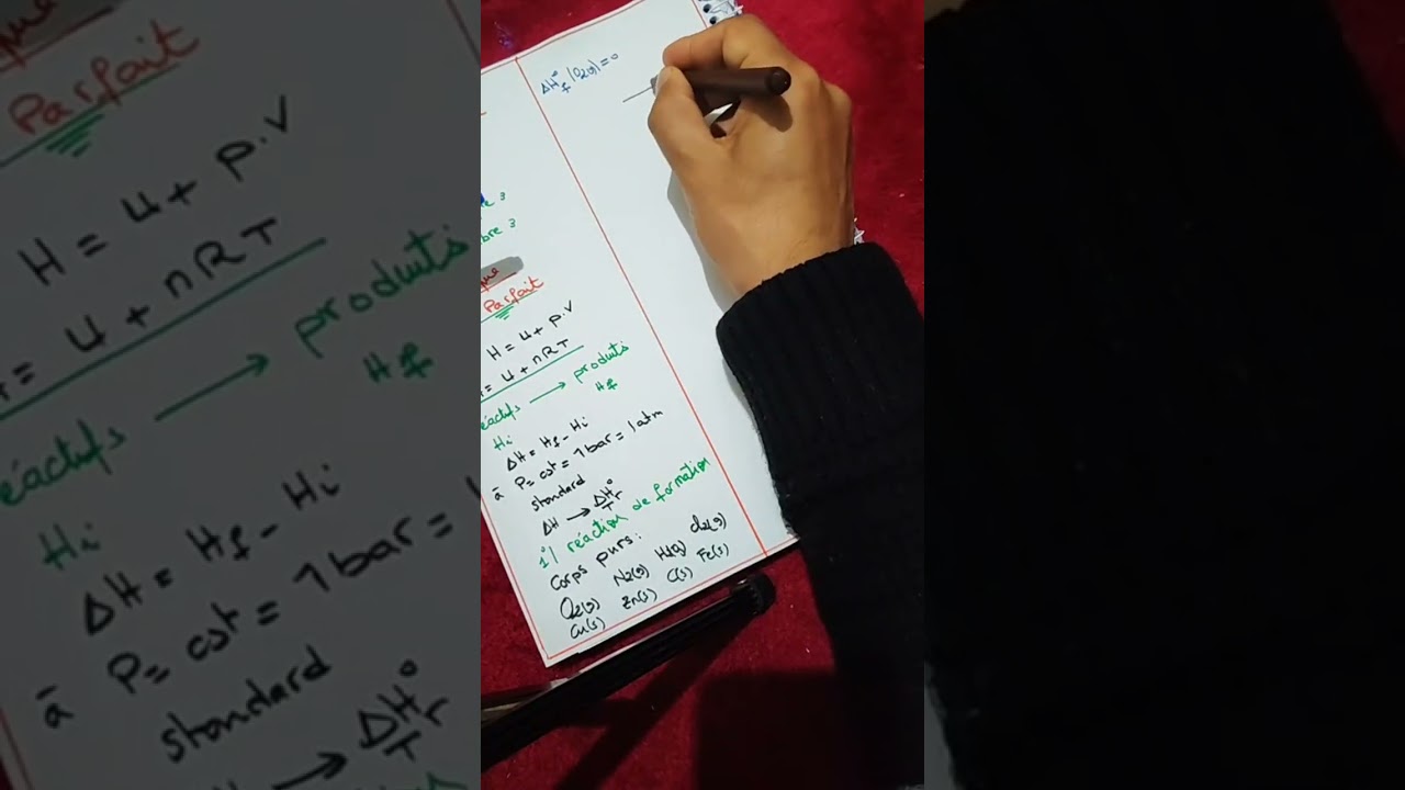 Révision thermochimie séance 2 