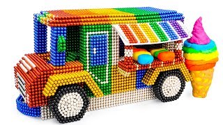 DIY  How To Build Ice Cream Truck With Magnetic Balls (Satisfaction)  Magnet Balls