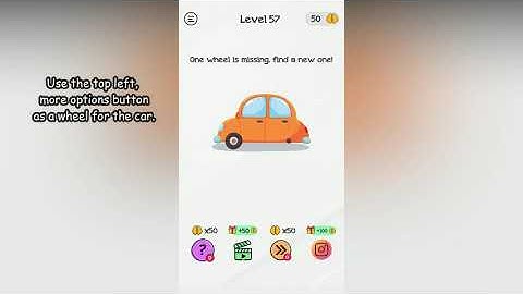 Braindom Level 57 One wheel is missing find a new one!