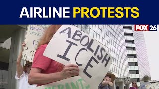 Nationwide protests target Houston-based Avelo Airlines for ICE deportation flights