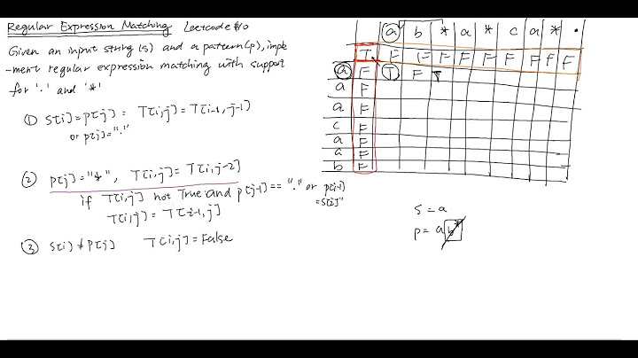 Regular Expression Matching -- Leetcode #10