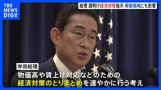 早期の解散を模索？岸田総理は週明け経済対策指示　野党は警戒感｜TBS NEWS DIG