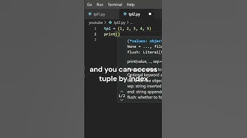 How To  Access Tuple In Python #shorts #short #ytshorts