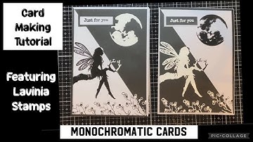 Card Making Tutorial-Monochromatic Card Featuring Heat Embossing and Lavinia Stamp products