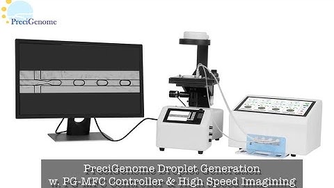 iFlow Droplet Generator w. PG-MFC microfluidic pressure controller and high-speed imaging.