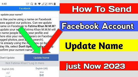 How To Send Facebook Account On Update Name 2023  | Update Name Facebook Account New Trick 2023