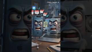 Mobile 📱 Vs Laptop #trending #ai #ai #aishorts #animatedstory #bts #pixarstyle #mobile #laptop