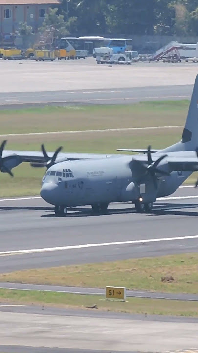 Hercules C130J Indonesian Airforce Landing @Ngurah Rai Bali #airplane #planespotting #shorts #fyp