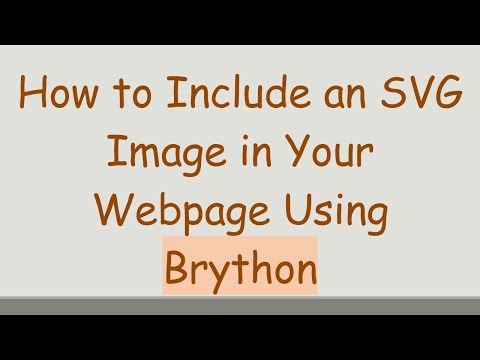 How to Include an SVG Image in Your Webpage Using Brython