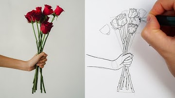 How to Draw FLOWERS using Basic SHAPES (Pt 2) + LANDSCAPES