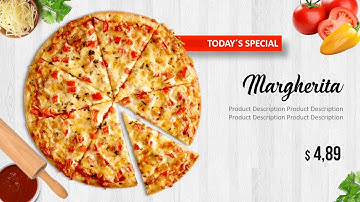 Digital Menu for Restaurants – PowerPoint Animated Template (Pizza)