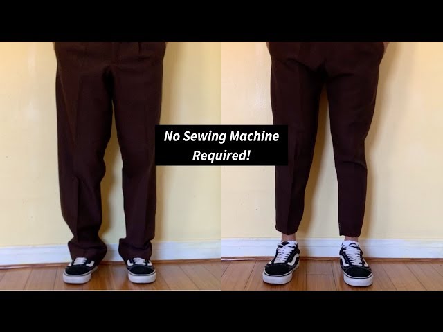 How to Hem Pants Without Sewing Easily in 10 Minutes - Nana Sews