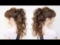 ☆ふわふわポニーテールのヘアアレンジ！トップのボリューム自由自在！ロープ編みに２本でできます！Hair styling Hair arrangement 头发　헤어EASY Updo Ha