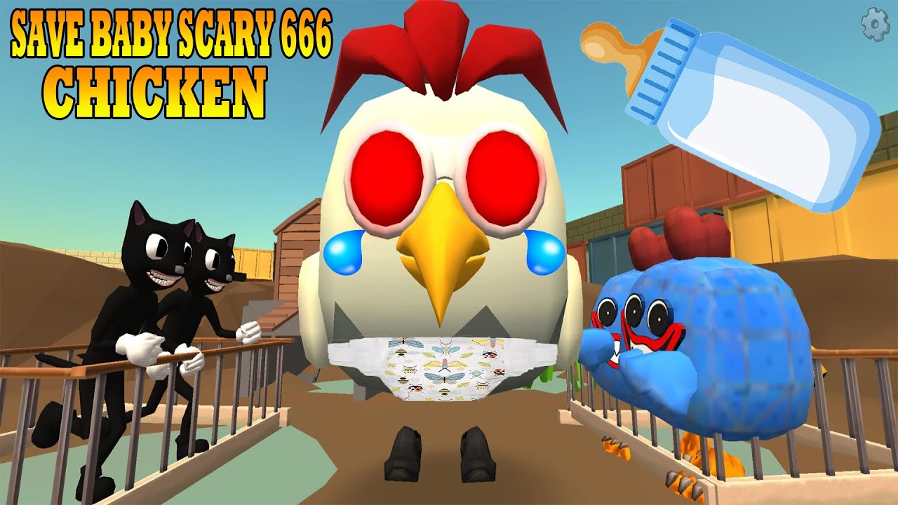 Chicken Gun is nightmare scary chicken 666 #Short, scary chicken 666