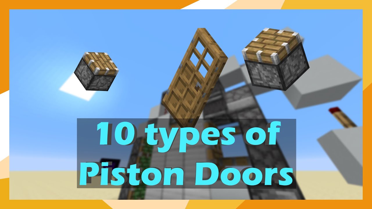 10 types of Piston Doors [Minecraft Redstone] YouTube