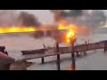 Удары ракет Гром и дронов Герань по мосту в Затоке
