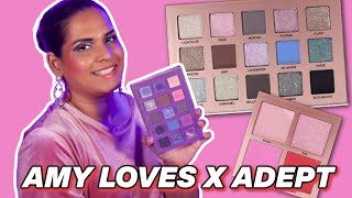 Adept Cosmetics x Amy Loves Makeup Collection  Swatches & First Impression