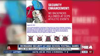 Increased security at high school football games in Southwest Florida