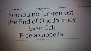 葬送のフリーレン OST - The End of One Journey · エバン・コール Free a cappella フリーアカペラ