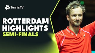 Medvedev Faces Dimitrov \& Sinner Locks Horns With Griekspoor | Rotterdam 2023 Highlights Semi-Finals