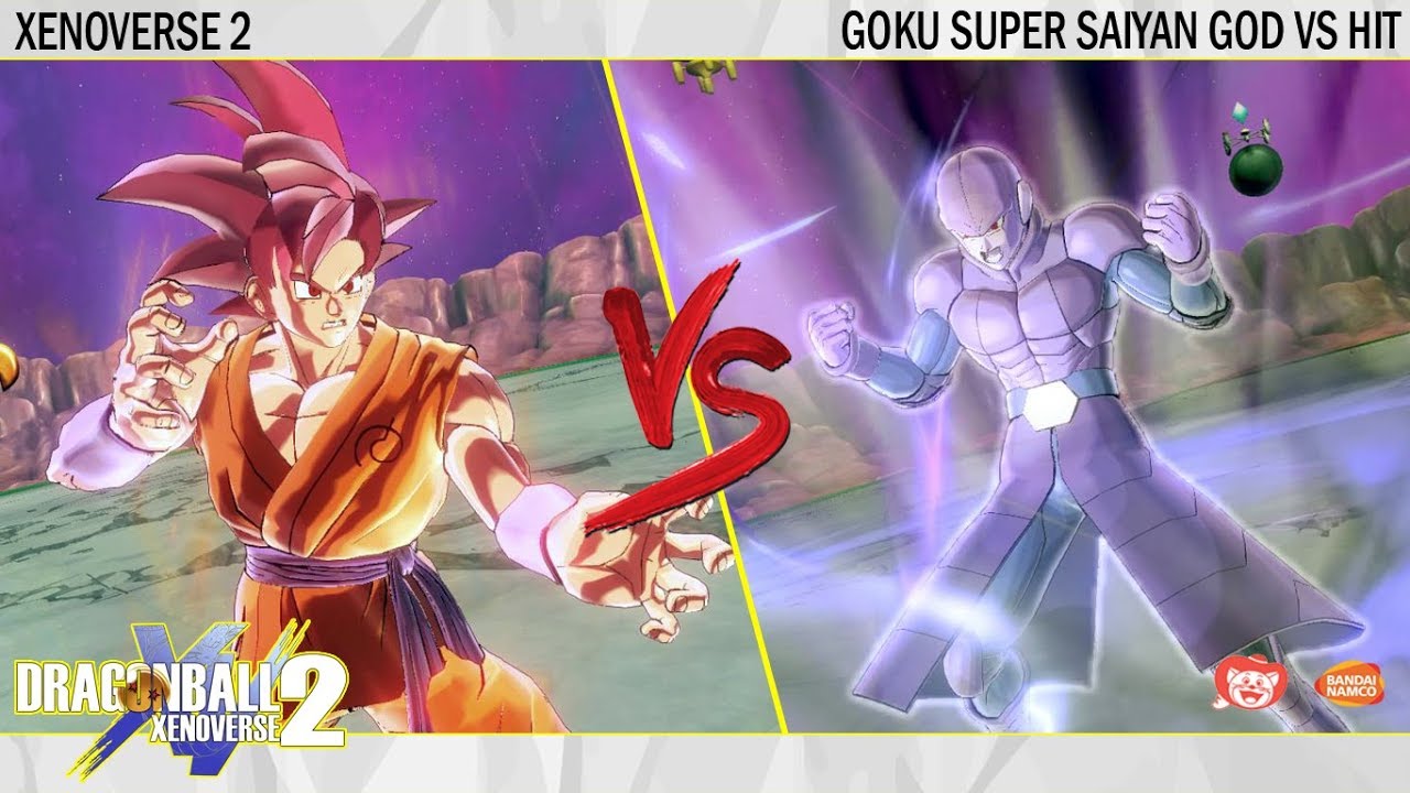 Goku Super Saiyan God With Whis Symbol Gi Vs Hit Dragonball Xenoverse 2 Youtube