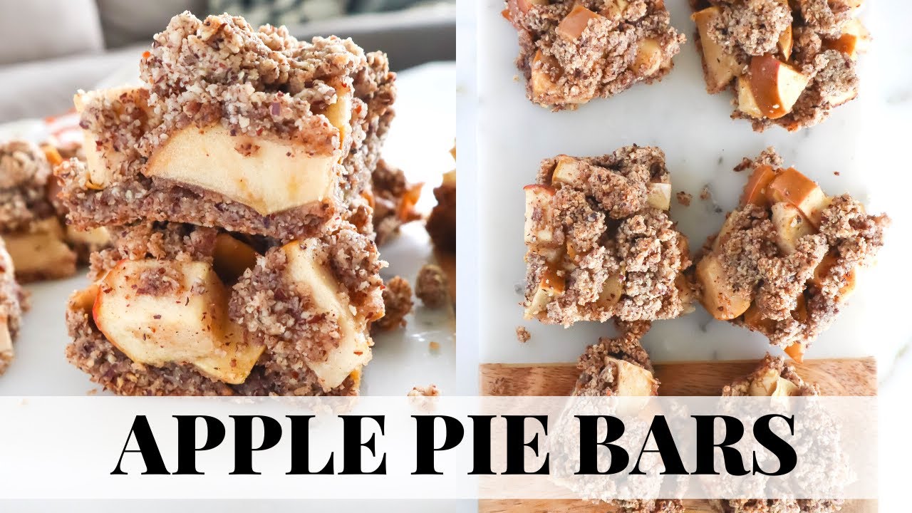 HEALTHY APPLE PIE BARS: vegan, paleo recipe