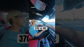 Nissan 370z vs BMW G82 M4 40/50 roll race.made me miss my exit 😂 peep wifeys 💍#highlight #shorts