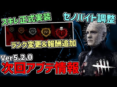 Dbd ランク報酬追加やスキルレーティング正式実装など 次回アプデ情報 デッドバイデイライト Youtube